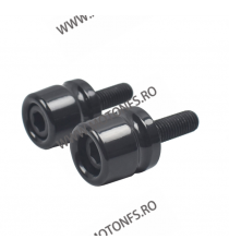 BMW S1000RR HP4 2009 2010 2011 2012 2013 2014 2015 2016 2017 2018 SET 2BUC CAPETE DE GHIDON CNC ALUMINIU NEGRE 0VFKH  Capete ...