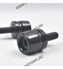 BMW S1000RR HP4 2009 2010 2011 2012 2013 2014 2015 2016 2017 2018 SET 2BUC CAPETE DE GHIDON CNC ALUMINIU NEGRE 0VFKH  Capete ...