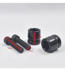 BMW S1000RR HP4 2009 2010 2011 2012 2013 2014 2015 2016 2017 2018 SET 2BUC CAPETE DE GHIDON CNC ALUMINIU NEGRE 0VFKH  Capete ...