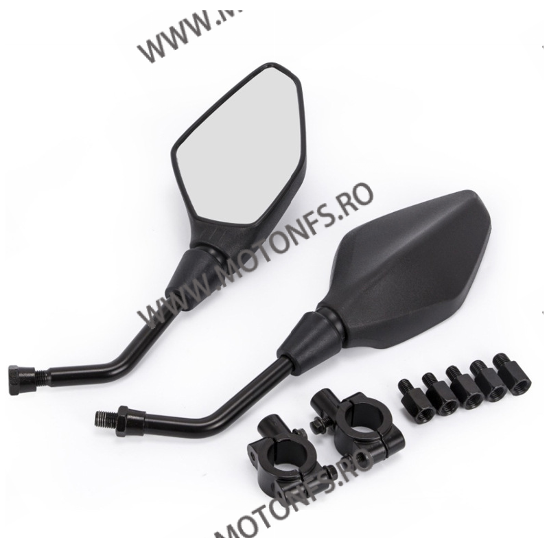 Set 2 Buc Oglinzi + Suportii 22mm+ Adaptor Suruburi M8 M10 Retrovizoare Moto Universal HONDA YAMAHA KAWASAKI SUZUKI ZF001-146...
