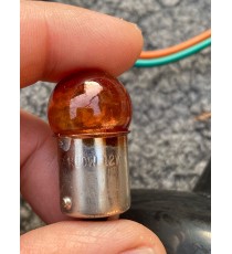 Set 2 Buc Semnale Pe Bec (R10w 12v) Negru Geam Transparent Semnalizatoare Moto Cafe Racer Bobber Chopper Retro 6HS7W  Semnal ...