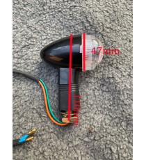 Set 2 Buc Semnale Pe Bec (R10w 12v) Negru Geam Transparent Semnalizatoare Moto Cafe Racer Bobber Chopper Retro 6HS7W  Semnal ...