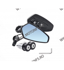 SET 2 OGLINZI CAPETE GHIDON NEGRE UNIVERSALE MOTO SCUTER ATV HONDA YAMAHA SUZUKI KAWASAKI DUCATI BMW TRIUMPH 061b  Oglinzi Ca...