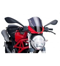 DUCATI MONSTER 696/796/1100 DARK WINDSCREEN PARBRIZA PUIG RACING FUMURIU TRANSPARENT SMOKE 5650FH Puig Parbrize Racing PUIG 4...