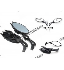 Set 2buc oglinzi retrovizoare moto Universal pentru cruiser chopper Negru Og350 OG350  Oglinzi Retrovizoare Universale 170,00...