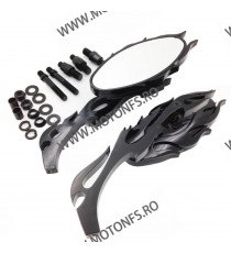 Set 2buc oglinzi retrovizoare moto Universal pentru cruiser chopper Negru Og350 OG350  Oglinzi Retrovizoare Universale 170,00...