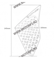 Yamaha MT-03 660 MT03 2015 2016 2017 2018  Tank pad Tank grip lateral protectie rezervor 106XN  Tank Grips Protectie Rezervor...