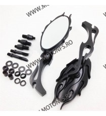 Set 2buc oglinzi retrovizoare moto Universal pentru cruiser chopper Negru Og350 OG350  Oglinzi Retrovizoare Universale 170,00...