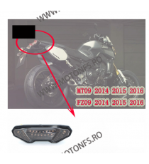 MT-09 2014-2017 FZ-09 2014 2015 2016 2017 Yamaha Stopuri LED Cu Semnale Integrate Fumuriu TSK143  Stopuri LED Cu Semnale Inte...
