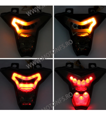 Z1000 / Z400 / Ninja 400 / ZX6R / ZX10R 2014 2015 2016 2017 2018 -2023 Kawasaki Stopuri LED Cu Semnale Integrate Fumuriu TSK1...
