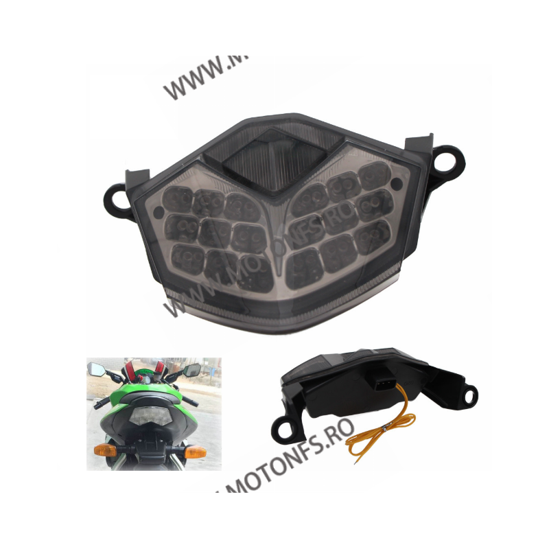 Z750 2007 - 2012 / Z1000 2007 2008 ZX6R 2009 - 2012 ZX10R 2008 - 2010 Stopuri LED Cu Semnale Integrate kawasaki Fumuriu TSK02...