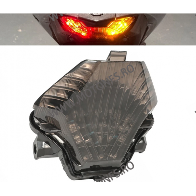 MT-07 2014 2015 2016 2017 2018 - 2024 YZF R3 2015 - 2020 MT-03 2016 - 2024 Yamaha Stopuri LED Cu Semnale Integrate Fumuriu TS...
