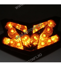ZX6R ZX636 2013 2014 2015 2016 2017 2018 Z800 2013-2016 Z125 2016-2018 Kawasaki Stopuri LED Cu Semnale Integrate Fumuriu TSK0...