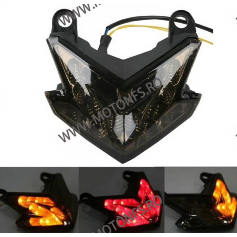 ZX6R ZX636 2013 2014 2015 2016 2017 2018 Z800 2013-2016 Z125 2016-2018 Kawasaki Stopuri LED Cu Semnale Integrate Fumuriu TSK0...