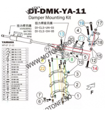 YAMAHA MT 07 MT-07 2020 2021 2022 2023 2024 KIT COMPLET MONTAJ + AMORTIZOR ANTIVOBLAJ GHIDON CNC I7FX8  Amortizor Ghidon 420,...