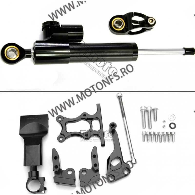 Yamaha MT-07 2013 2014 2015 2016 2017 KIT COMPLET MONTAJ + AMORTIZOR ANTIVOBLAJ GHIDON CNC FL03J  Amortizor Ghidon 420,00 lei...