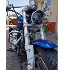 FAR 5.75 (INCH) LED Universal Omologat E9 Cafe Racer Chopper, Bobber HARLEY DAVIDSON ms575r001b  Faruri Moto Universale 260,0...