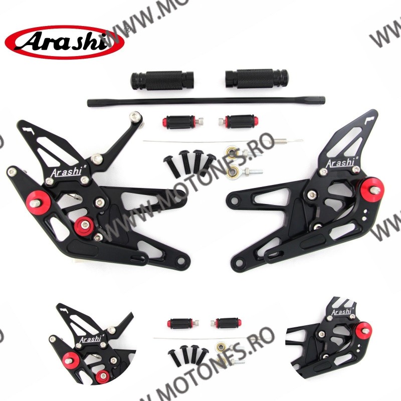 R6 2003 2004 2005 Scarita din aluminiu cu posibilitate de reglare pozitie  ARASHI CNC 6X8S6E 6X8S6E  Scarite Racing complete ...