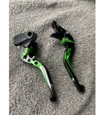 ZX-6 ZZR600 ZZR600 ER-6N/F/R (Z750S 2006-2008) (Z750 2004-2005)(ER-6F ER-6N) Manete Prelungite Si Rabatabil Ambreiaj Frana Ti...