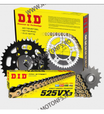DID - kit lant Yamaha MT-07 2014- / Tracer700 2016-, pinioane 16/43, lant Gold 525VX-108 X-Ring DID-103-12x DID RACING CHAIN ...