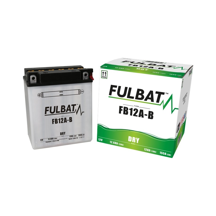 Baterie conventionala FULBAT FB12A-B (YB12A-B) include electrolit l/b/h 135 x 81 x 161 700.550562 / 295-244  FULBAT Baterie 2...