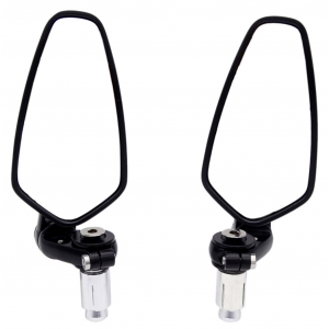 SET 2 OGLINZI CAPETE GHIDON NEGRE UNIVERSALE MOTO SCUTER ATV HONDA YAMAHA SUZUKI KAWASAKI DUCATI BMW TRIUMPH 061b  Oglinzi Ca...