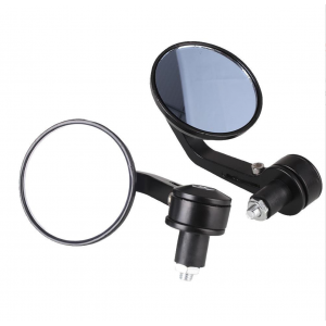 Set 2 bucati Oglinzi pentru capatul de ghidon Negre UNIVERSALE MOTO SCUTER ATV HONDA YAMAHA SUZUKI KAWASAKI DUCATI BMW TRIUMPH