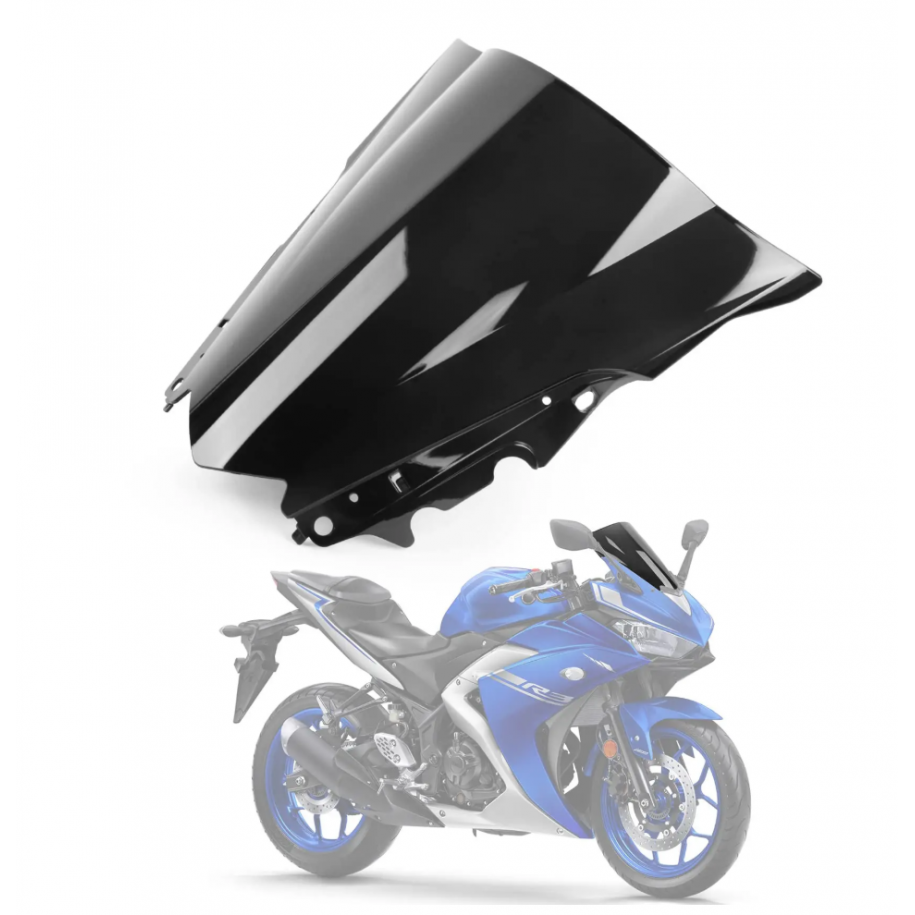 Yamaha YZF R3 321CC R25 250CC 2014 2015 2016 2017 2018 Parbriz Double Bubble Fumuriu 9OE3N  Parbriza Fumuriu Motonfs 135,00 l...