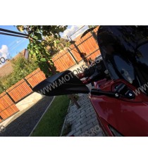 Set 2 Buc oglinzi retrovizoare Universal Negru CNC Pentru Motocicleta Naked Streetfighter Sport 9FETE0OJ 9FETE0OJ  Oglinzi Al...