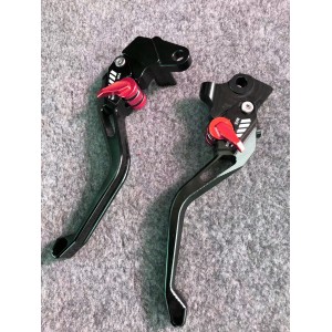 YZF-R125 2008-2013 FZ16 2012-2013 Manete Scurte Ambreiaj Frana 5D Negru Cu Cheieta Rosu MS5DNA-R3-R15L  Manete CNC Dedicat Ya...