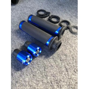 Set 2 Buc Mansoane + Acceleratie Moto Universale Cu Capete Ghidon Negru Rosu Albastru Auriu DS311  Mansoane Moto universale 9...