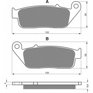 Placute de frana GOLDFREN 014 S3