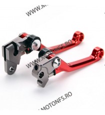 Set manete flexibile motocross ambreiaj / frana Rosu Honda Yamaha Suzuki Kawasaki KTM MNC7391 R05K/L01K  Manete Moto Cross 17...