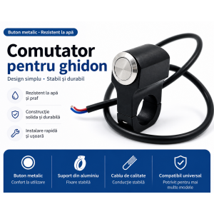 22mm Comenzi ghidon Aluminiu instrumente moto scuter IZ4E