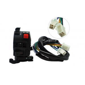Comutator Ghidon Moto Multifuncțional 22mm Cu Soc Control Lumini, Fază Scurtă Lungă, Pornire, Universal