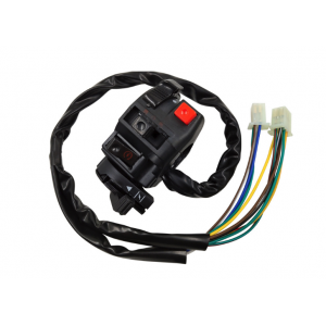 Comutator Ghidon Moto Multifuncțional 22mm Cu Soc Control Lumini, Fază Scurtă Lungă, Pornire, Universal