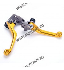 Set manete flexibile motocross ambreiaj / frana Auriu Honda Yamaha Suzuki Kawasaki KTM MNC7395 MNC7395  Manete Moto Cross 170...