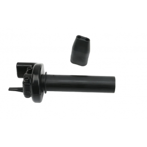 22mm Acceleratie Cu Duble Iesire(Filet 6MM Si 5MM )  moto/ scuter/ ATV  Universala Negru