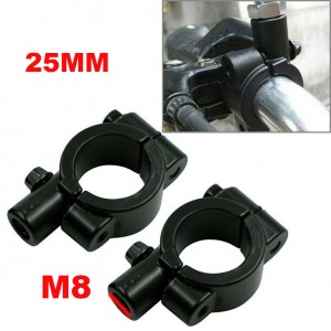 25mm Filet M8 Suport oglinda 2 bucati honda yamaha suzuki kawasaki harley cafe racer Cruiser chopper bobber custom RAV71  Sup...