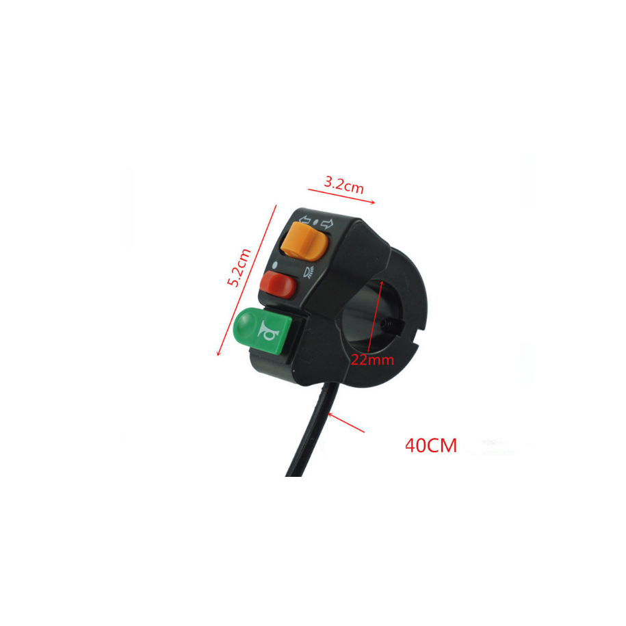 Comutator Moto 3 în 1 pentru Ghidon 7/8 (22mm), Claxon, Semnalizare, Far, Kill Switch, Universal 7M4XH  Comenzi Ghidon & Swit...
