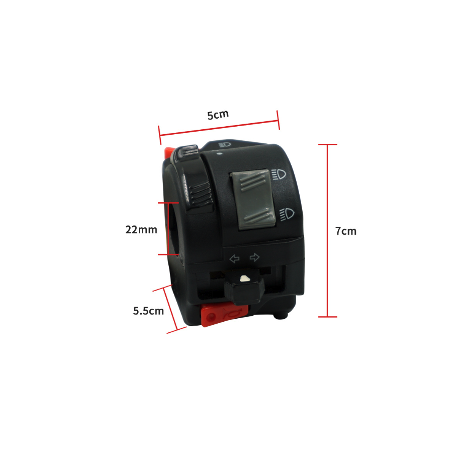 Comutator Ghidon Stânga Moto Universal, Ø22mm, Ansamblu Control pentru Bicicletă Electrică, E-Bike, Scuter și Motocicletă IE2...