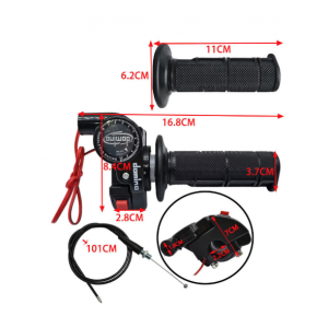 Acceleratie Rapidă Moto Tip Twist, Manetă Accelerație din Aluminiu Pt Ghidon 22mm, Universală, pentru Motocicletă Scuter Atv ...