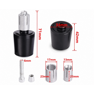 Set 2 Bucati Capete Ghidon Universale Negru  8BOAS