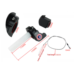 Set Mâner Accelerație Rapidă Moto 22mm, Cu Cablu, Compatibil Honda Yamaha Kawasaki Suzuki KTM ATV Motocross, Aluminiu C13X8  ...