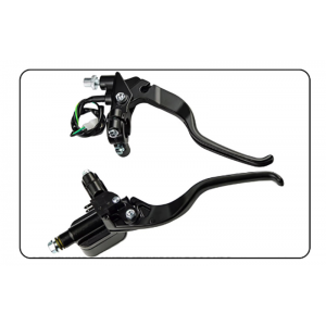 Manetă Frână Moto Universală 22mm cu Pompă Hidraulică, Aluminiu CNC, Culoare Negru, pentru Motocicletă / ATV / Scuter