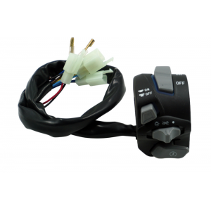 Set 2 Buc Comutator universal ghidon 22 mm (7/8"), cu pornire electrică, claxon, semnalizare, avarii și comutator far LED