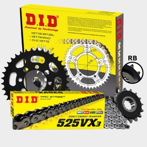 DID - kit lant Kawasaki Z900 2017- Contine pinioane 15/44 si lant 525VX3-114 X-Ring 124-931-41 1j DID RACING CHAIN Kit Kawasa...