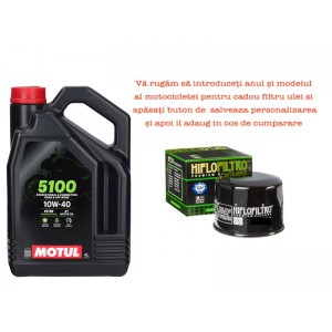 10W40 ULEI MOTUL 5100 SEMI SINTETIC 4L + FILTRU DE ULEI B11VP