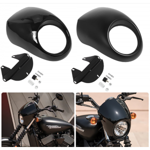 Carena Frontala Suport Far Negru  Cafe Racer Harley Honda Yamaha Suzuki Kawasaki