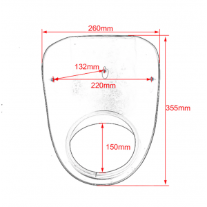Carena Frontala Suport Far Negru  Cafe Racer Harley Honda Yamaha Suzuki Kawasaki